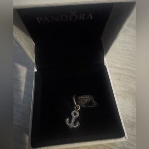 Pandora Anchor Charm with Crystals sterling silver